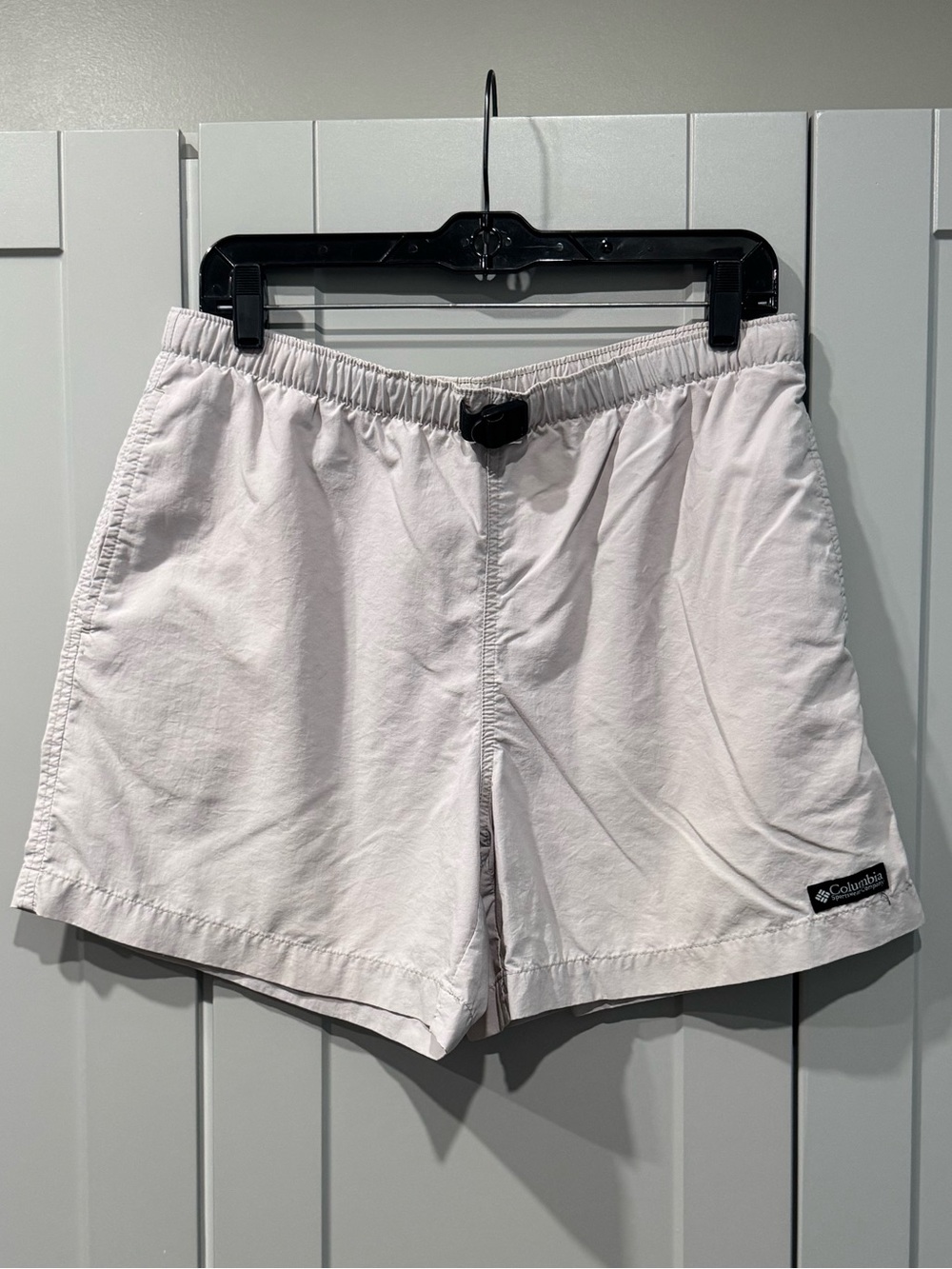 Classic Light Tan Columbia Women's Shorts with Built-In Belt